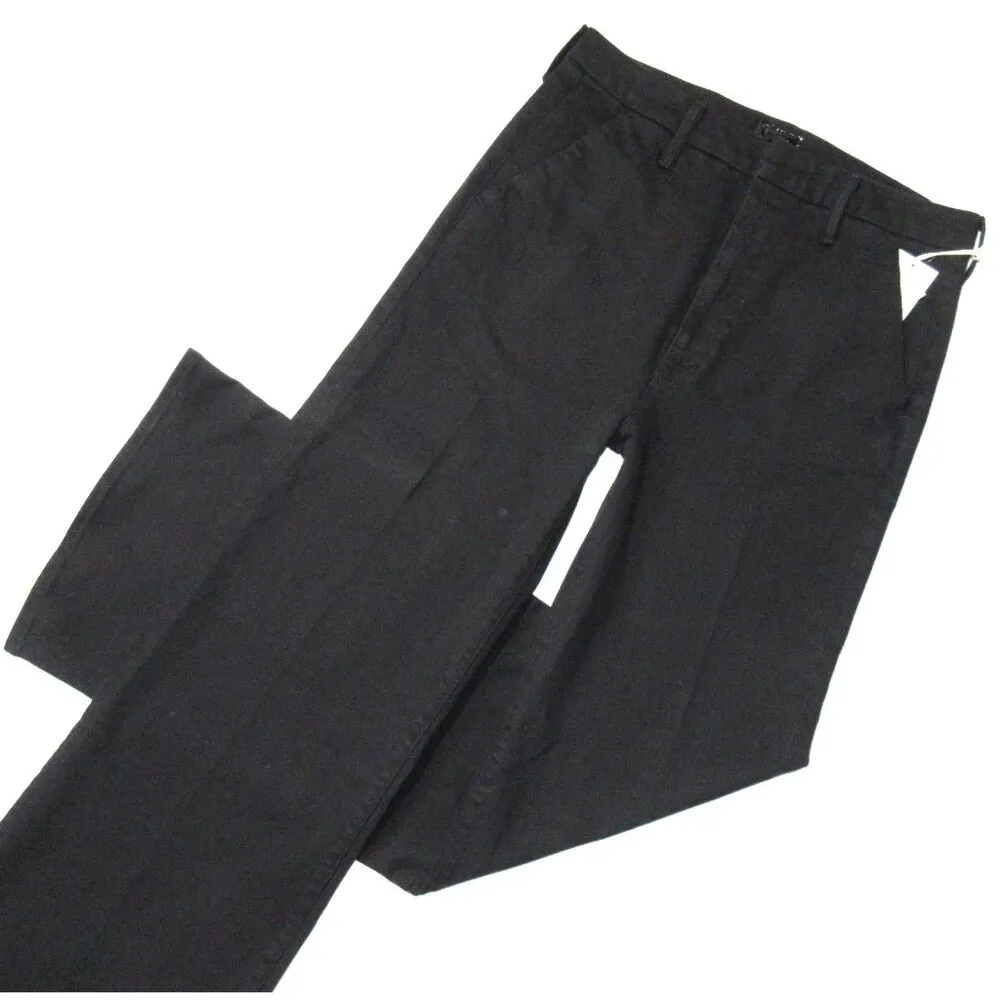 NWT Mother The Roller Prep Heel in Pitch Black Wide Leg Stretch Jeans 32 - Image 2