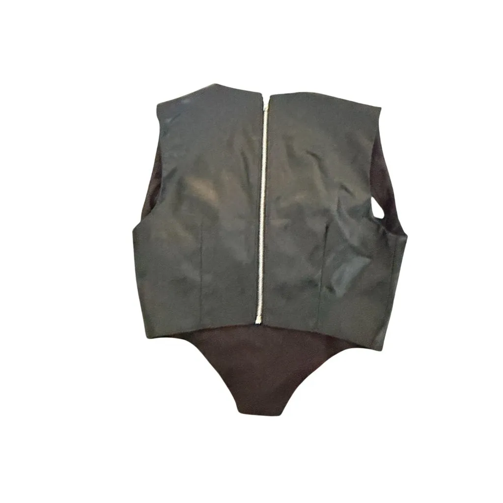 SUPERDOWN Elsa Leatherette Zip Front Vest Top Size Small NEW NWT - Image 3