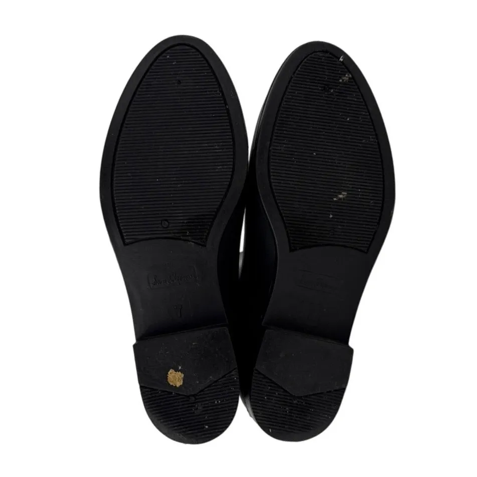 Sam Edelman Tinsley Womens Black Almond Toe Rubber Slip On Ankle Rain Boots Sz 7 - Image 4