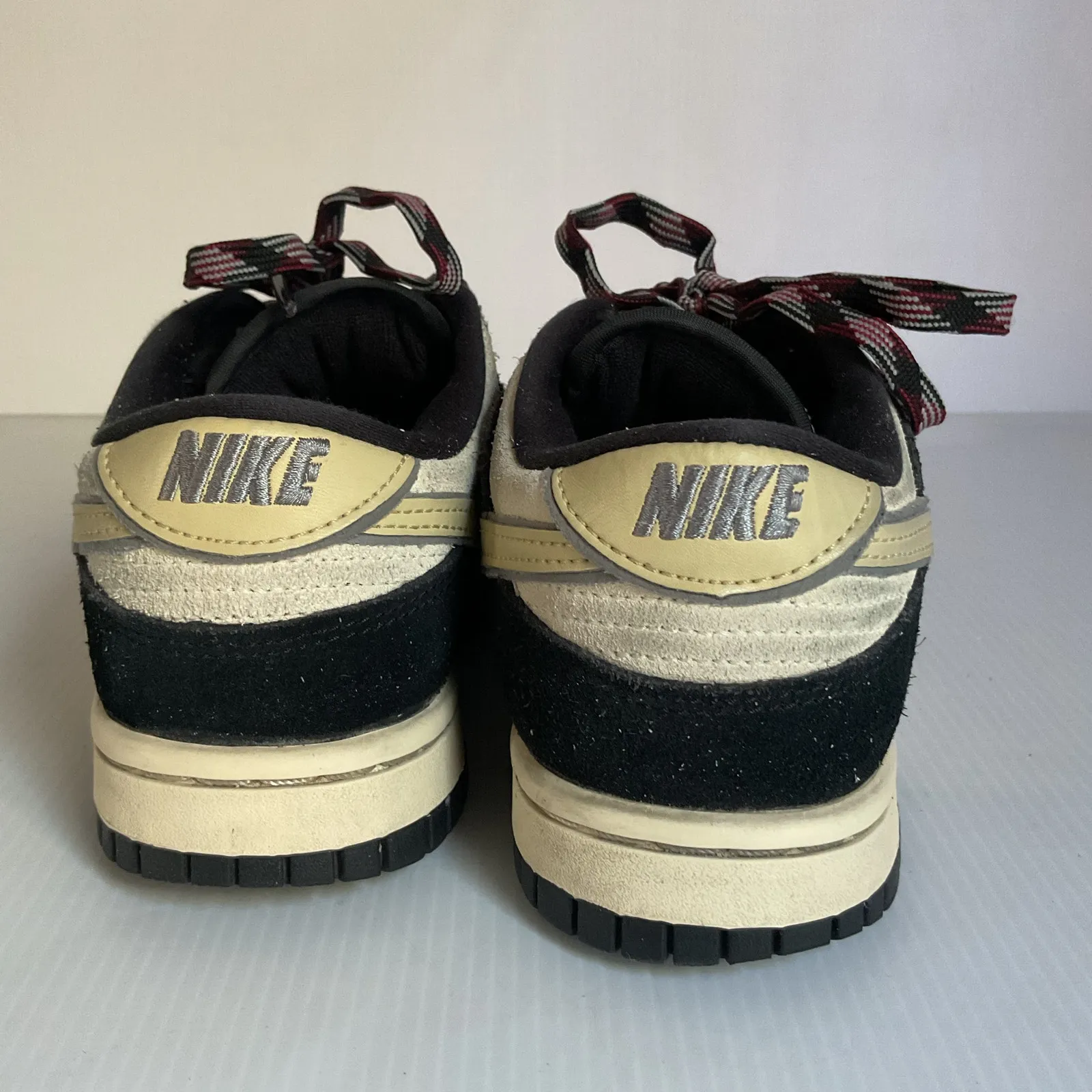Nike Dunk Low Black Sail Suede Leather Sneakers Women’s 5 Youth 3.5 - Image 5