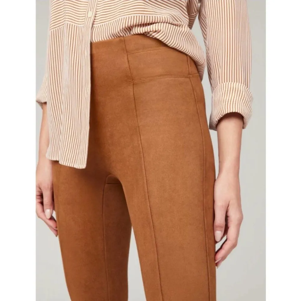 NWT Spanx Faux Suede Leggings‎ SMALL PETITE in Rich Caramel SP PS - Image 2