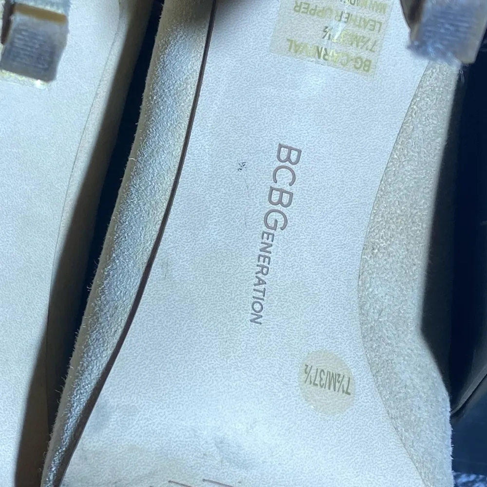 BCBGeneration LIKE NEW  Kidsuede Warm Sand BG Carnival‎ Gladiator Heels - Image 3