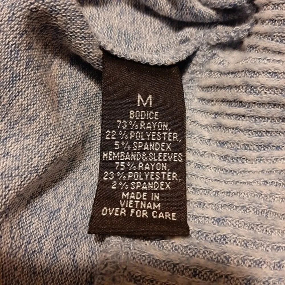 Alyx Sweater Light Blue Bat Sleeve Ruched Hemline Casual Pullover Knit Top M Size M - Image 3