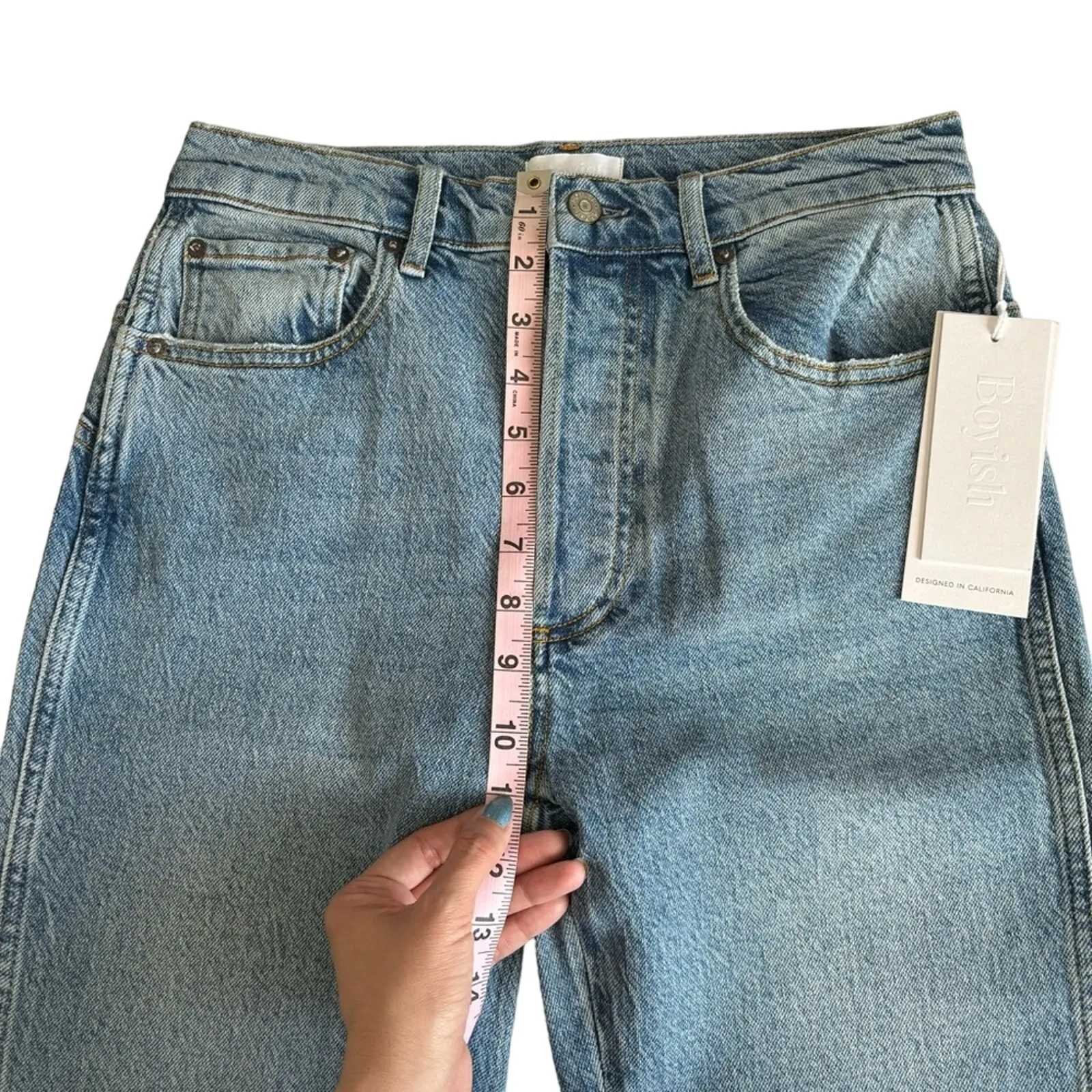 Revolve Boyish The Dempsey High Waisted Stretch Straight Leg Jeans Size 26 NWT - Image 7