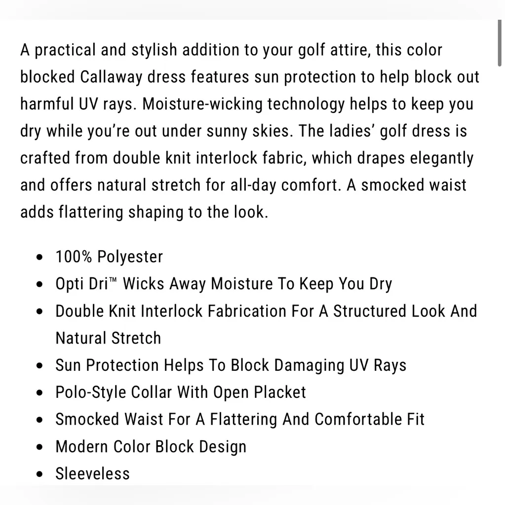 Callaway Women’s Color Block Golf Polo Dress Blue Size Large NWT - Image 10