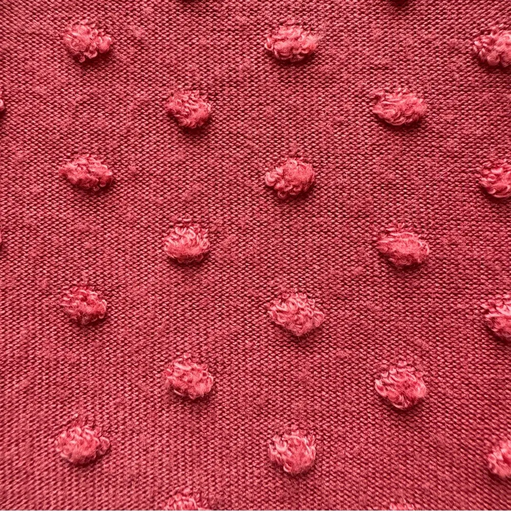 Adrianna Papell Red Sand Swiss Dot Tunic Loose Short Sleeve Round Neck Size XL - Image 5