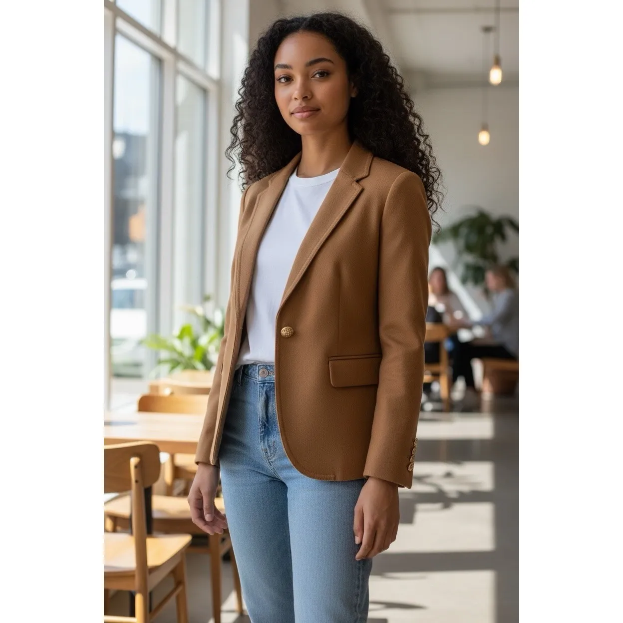 J. Crew Schoolboy Blazer Jacket Camel Brown 100% Wool Two Button 2 Academia - Image 4