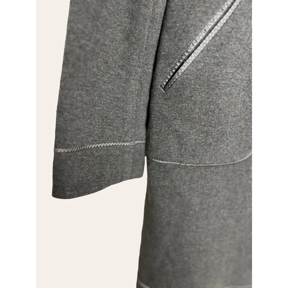 Rebecca Taylor Gray Sequin Zip Up Duster Jacket Dress Size 10 - Image 6