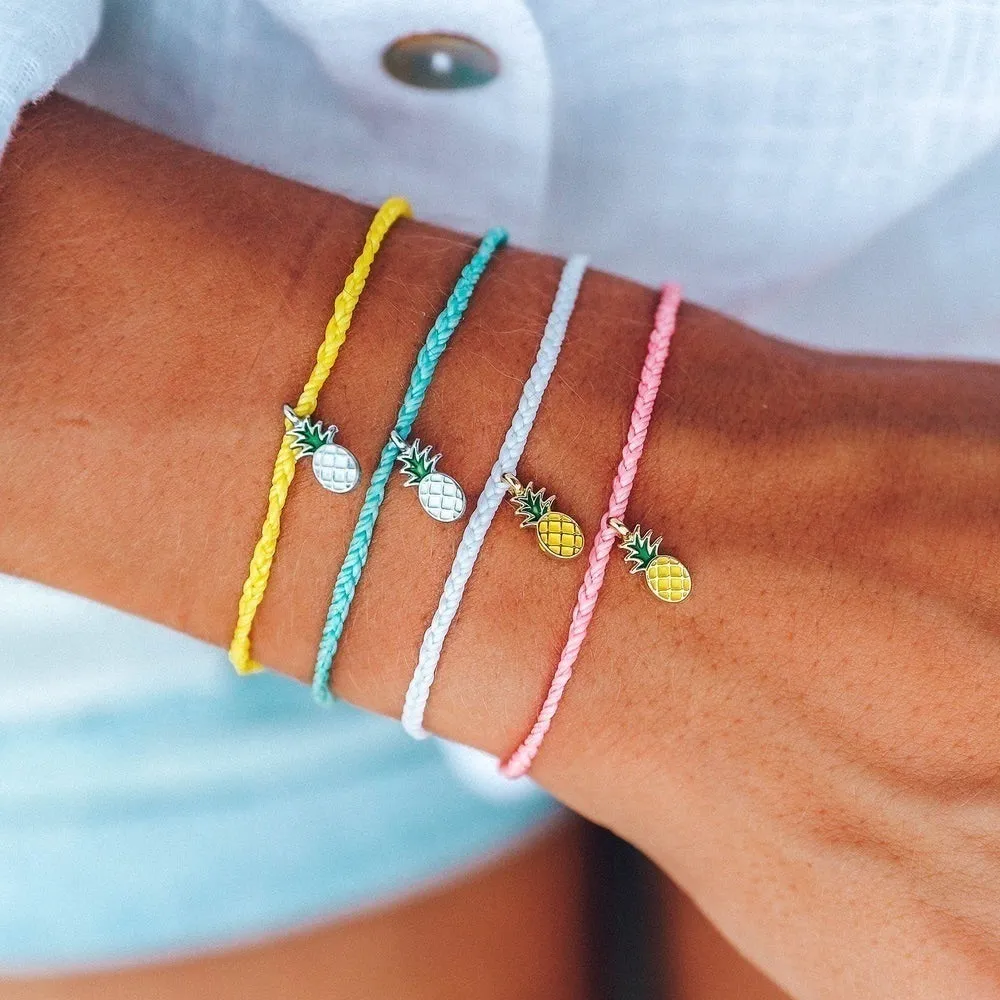 Pura Vida Set of 2 Bracelets Pineapple Bitty Braid & Multicolor With Bag - Image 5
