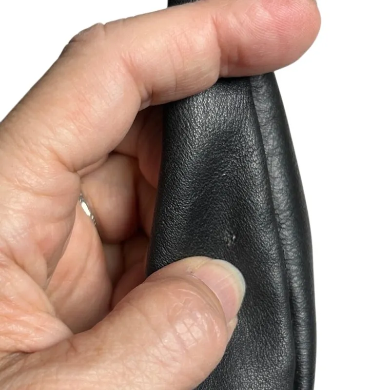 Vintage Black Leather Clutch Purse Minimalist Retro Y2K Evening Bag Handbag‎ - Image 6