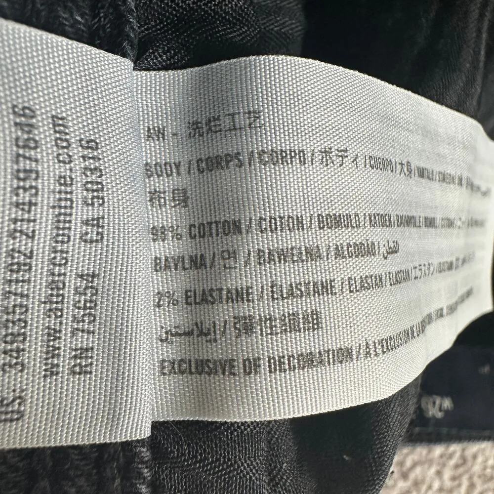 Hollister Shorts Womens 26 Black Stretch High Rise Distressed Hem Y2K Grunge - Image 5