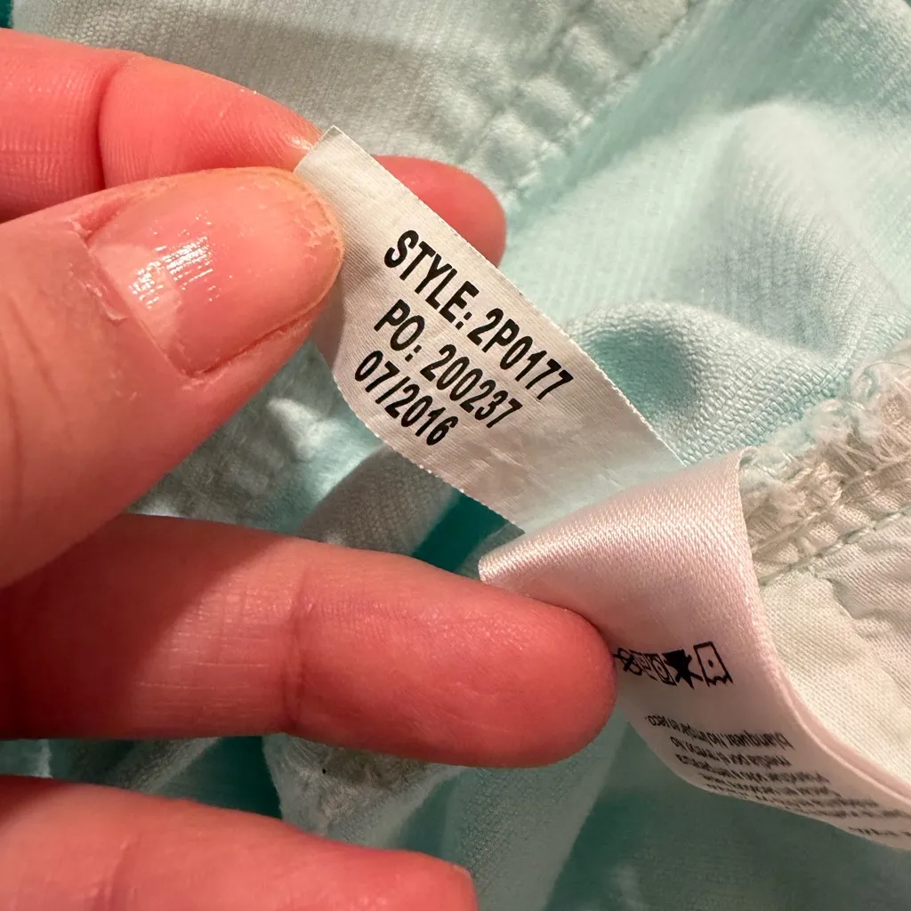 VINEYARD VINES Stretch Whale Women’s Teal Blue Corduroy Mid Rise Slim Pants Sz 8 - Image 7