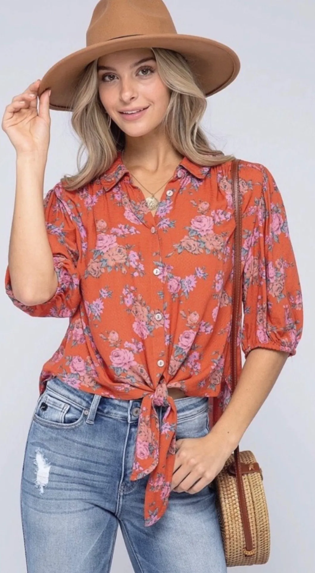 Celia Tie-Front Blouse - Image 6