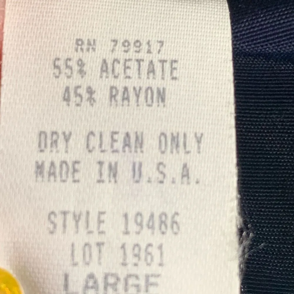 Vintage Smart Parts Navy Polka Dot Waistcoat Tailored Suit Vest Vneck Back Tie Blue Size L - Image 11