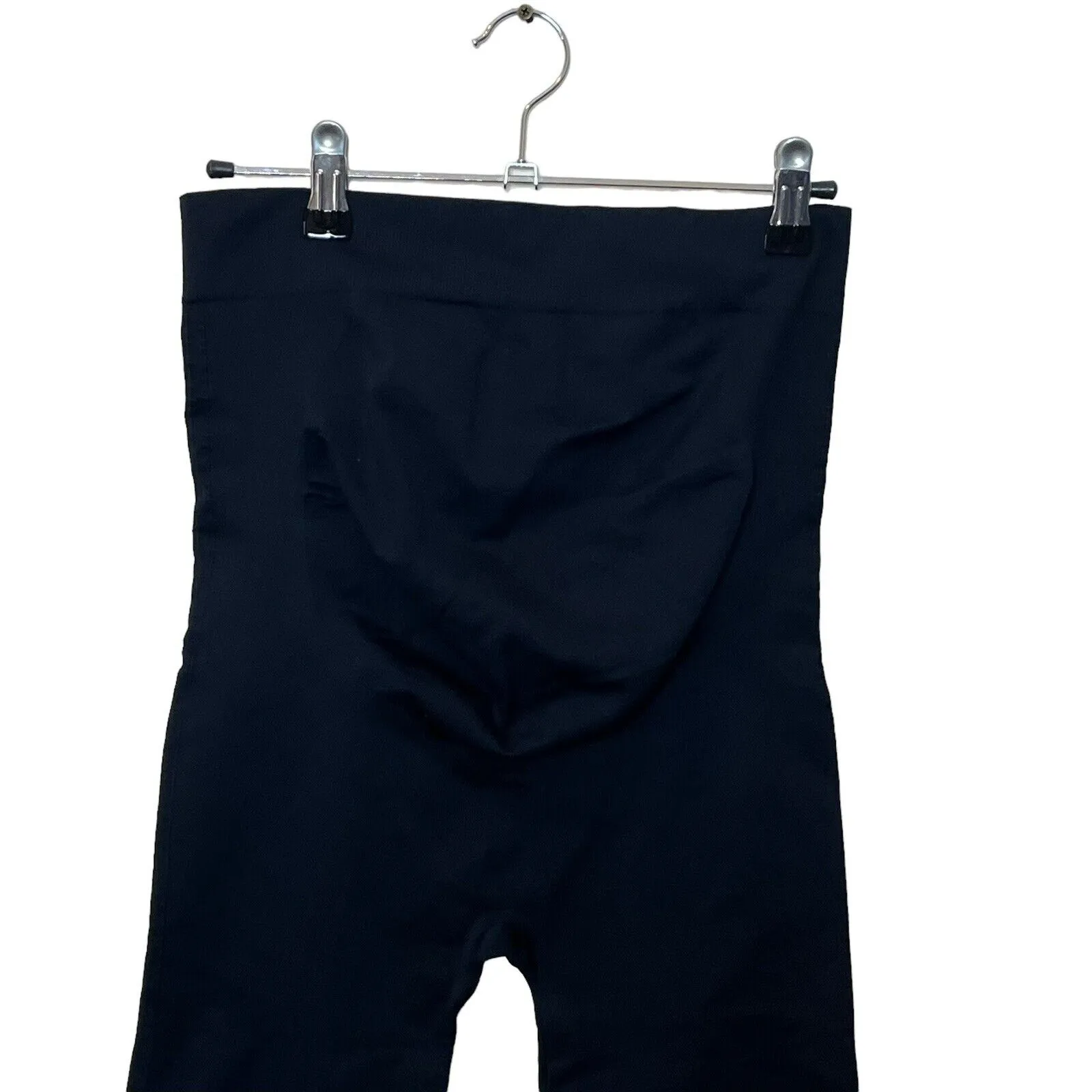 Blanqi Maternity Crop Leggings Navy Belly Support Stretch Women’s Medium Blue Size undefined - Image 3