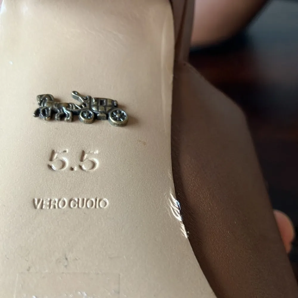 Coach: Brown Eddison G2503- adjustable ankle strap- Mule Heels- 5.5 - Image 6