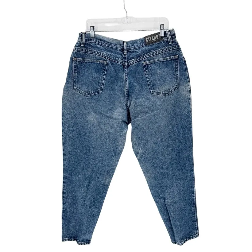 Vintage Gitano high waisted tapered 80s 90s jeans size 18 petite mom jeans - Image 2