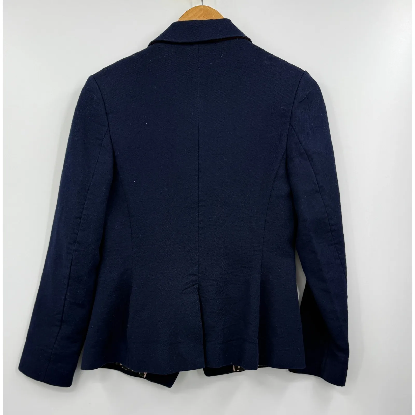 Boden Navy Blue Double Breasted Blazer with Anchor Button Detail Size 6 - Image 8