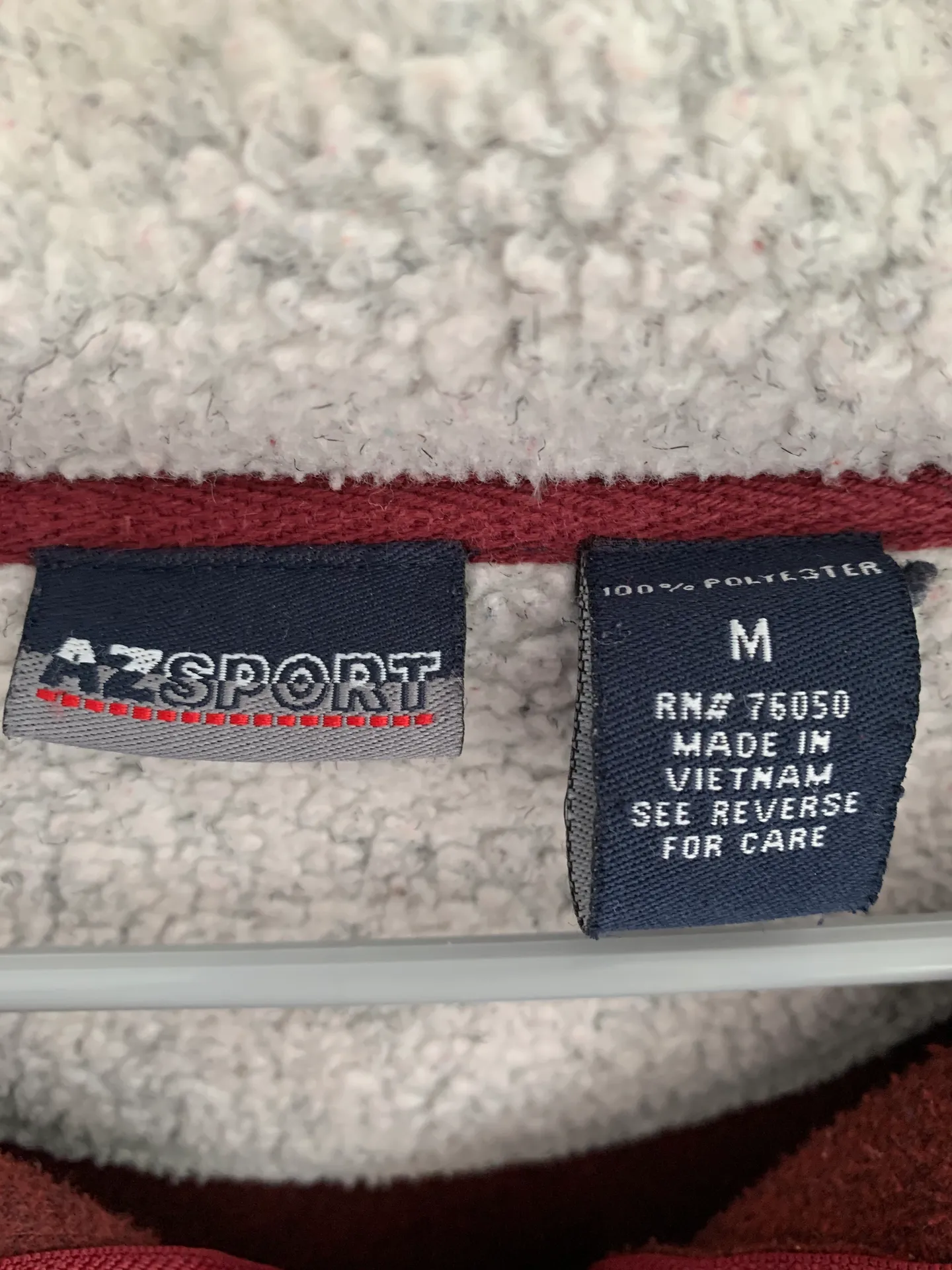 Burgundy Quarter Zip Up Red Size M - Image 5