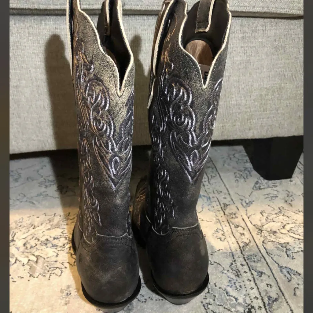 Dingo Flirty N' Fun Embroidered Cowboy Boots Mid Calf Mid Heel - Image 6