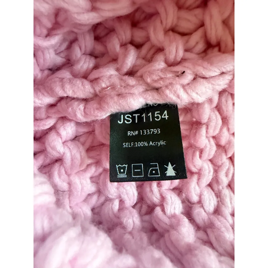 POL Oversized Chunky Sweater in Pink Size S - Image 7