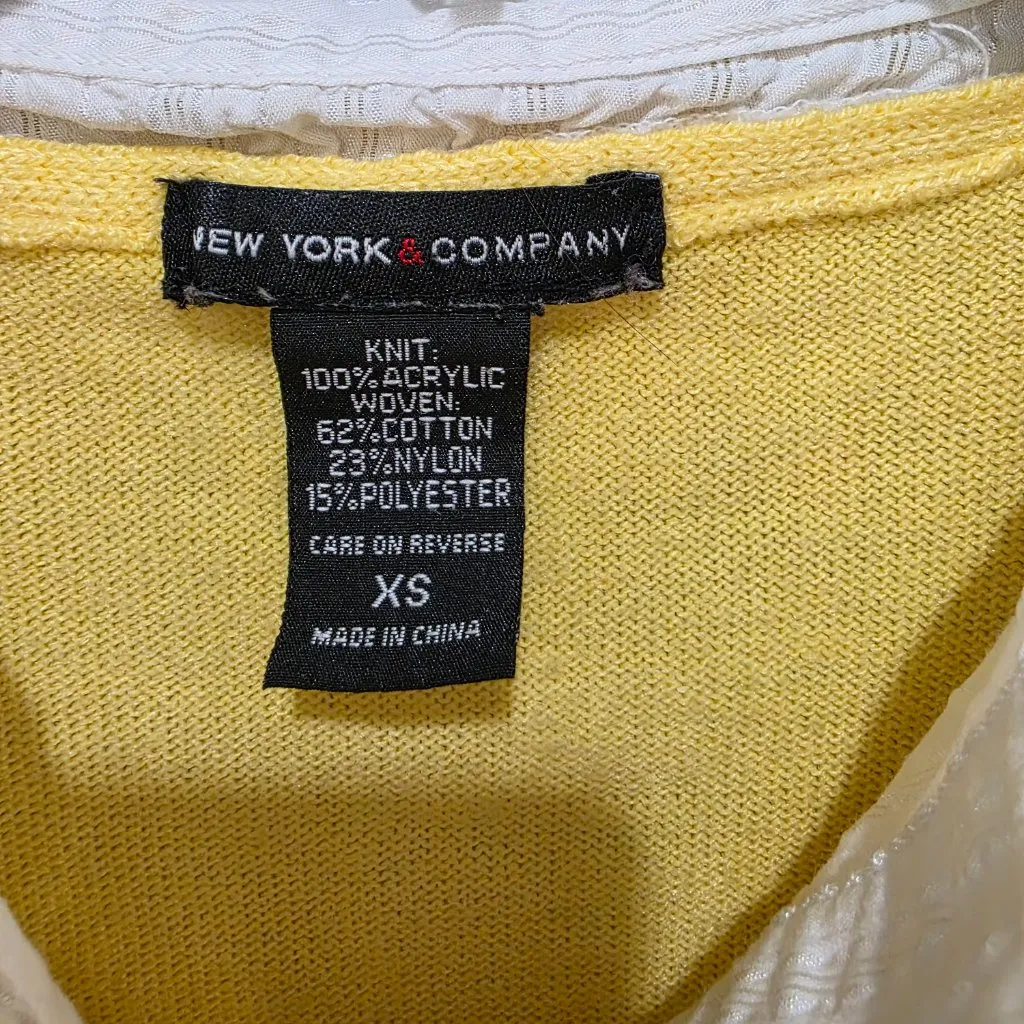 New York & Company Yellow Sweater – Women’s XS V - Image 2
