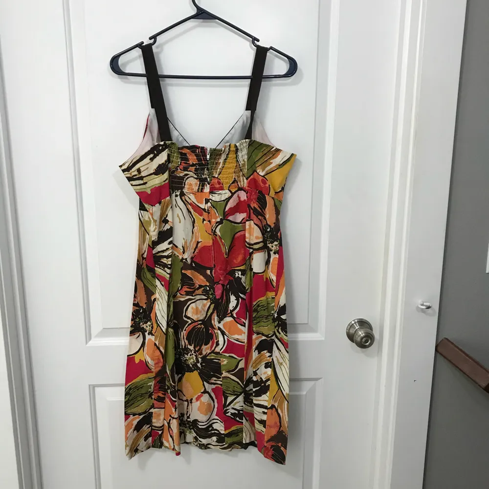 R & K Originals Floral Cotton Sundress Size 14 EUC Red - Image 2