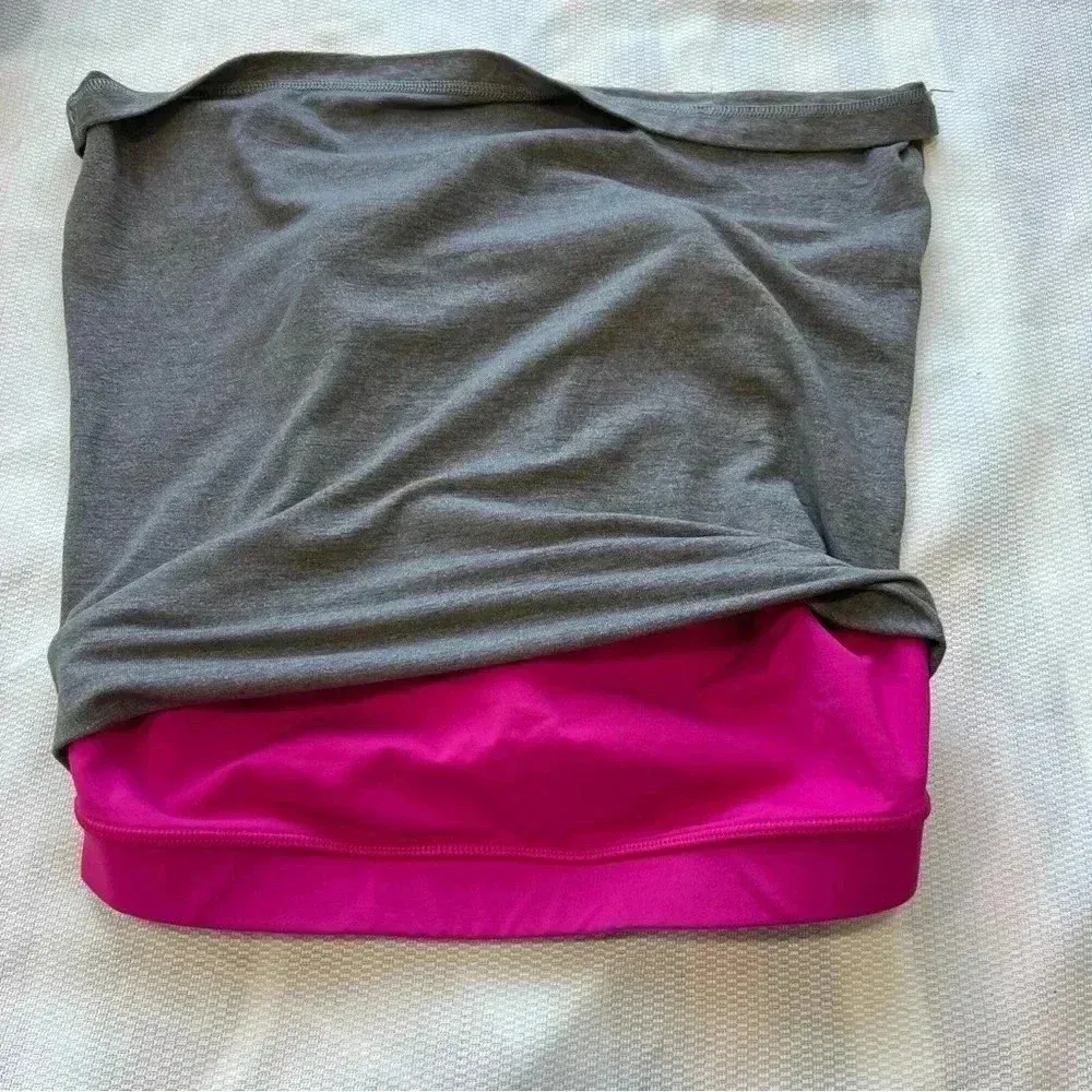 Lululemon Inspiration Tank II Heathered Slate/Jeweled Magenta Size 6 - Image 8