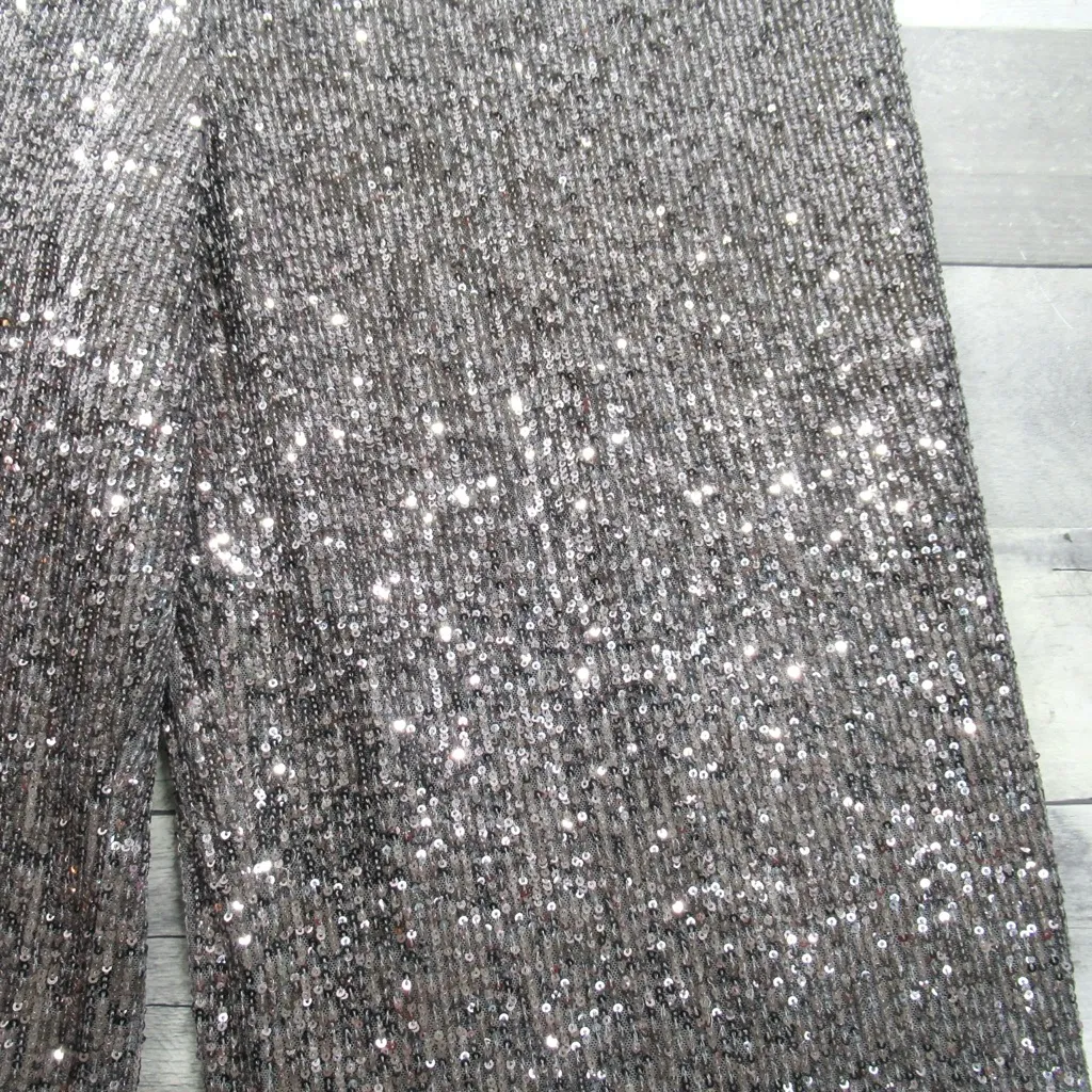 CAMILA COELHO Fabiolah Silver Sequin Wide-Leg Jumpsuit Women’s Size XL - Image 9