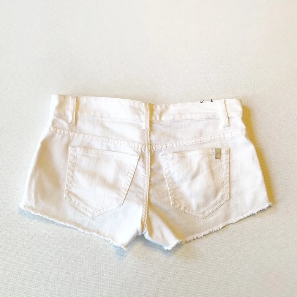 Joe’s Jeans Silver Sequin White Cut Off Jean Shorts - Image 9