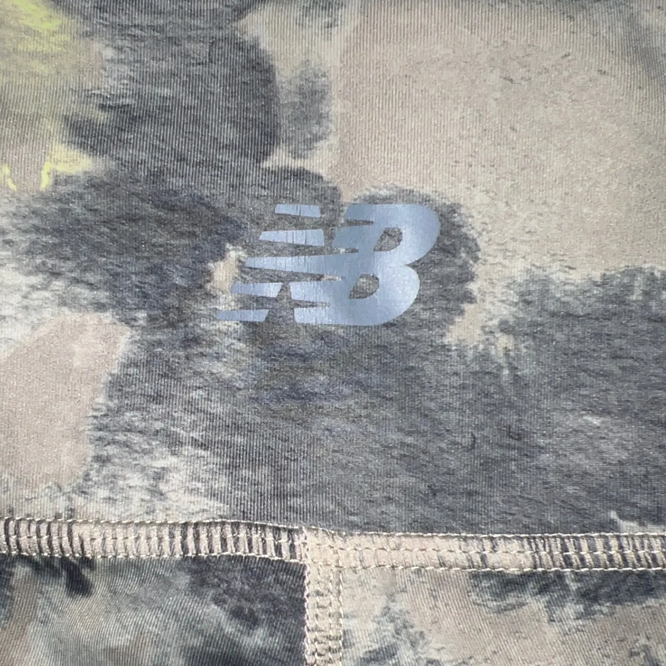 New Balance Athletic Leggings With Pockets Green Marble Medium High Rise EUC - Image 4