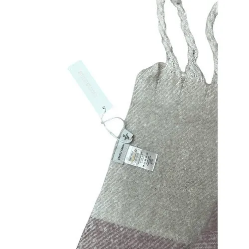 Gentle Fawn Huntington Scarf Wrap Pink Cream 100% Polyester Fringed 82" x 15 - Image 7