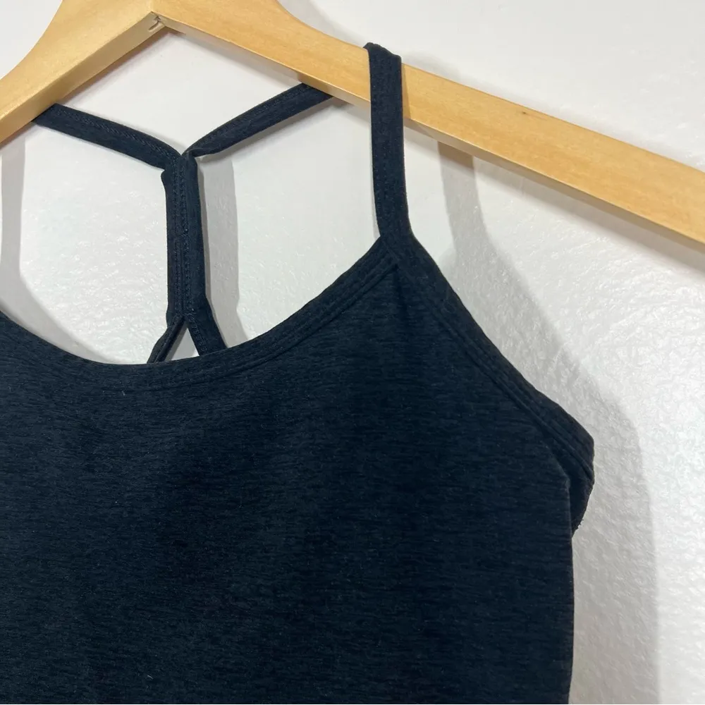 Beyond Yoga  Black Charcoal Spacedye Slim Racerback Cropped Tank - Image 3