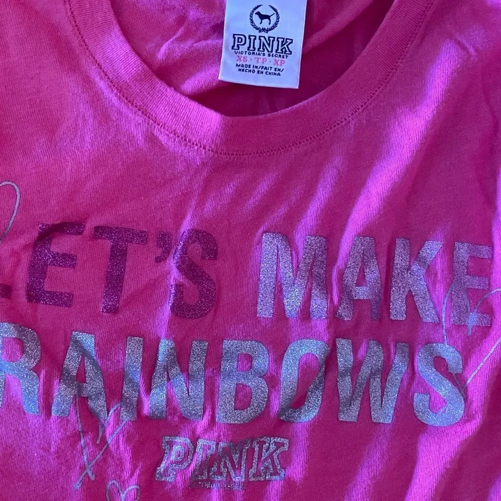 ✨ VS Pink "Let's Make Rainbows" Tshirt✨ - Image 5