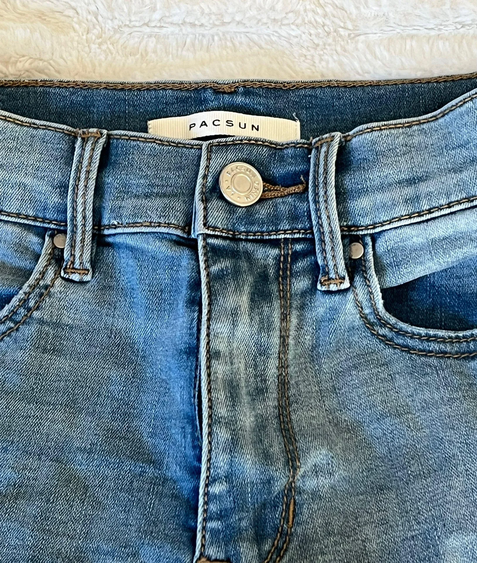 Denim Blue Jean Shorts - Image 3