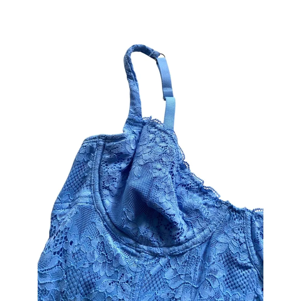 Gilly Hicks Lace Corset Top Blue Size M - Image 5