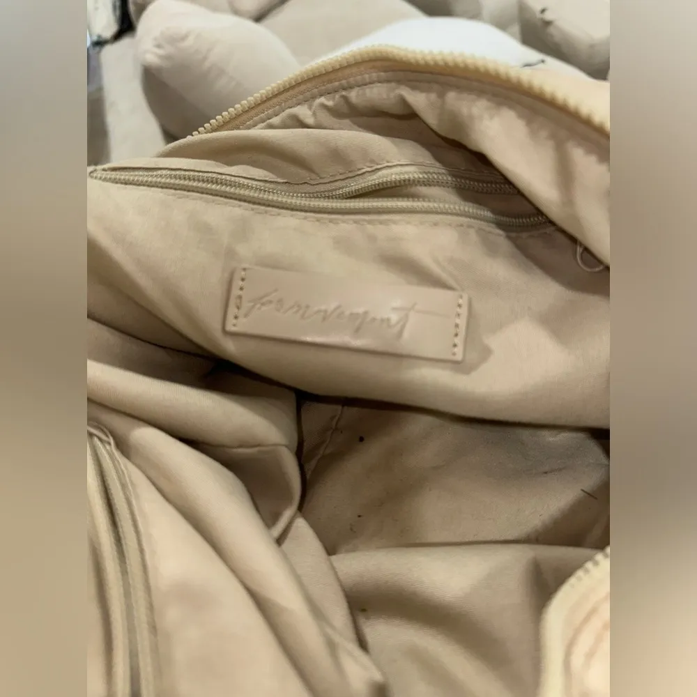 FP Movement quilted tote bag carryall beige sand hobo large zipper shoulder Tan - Image 13