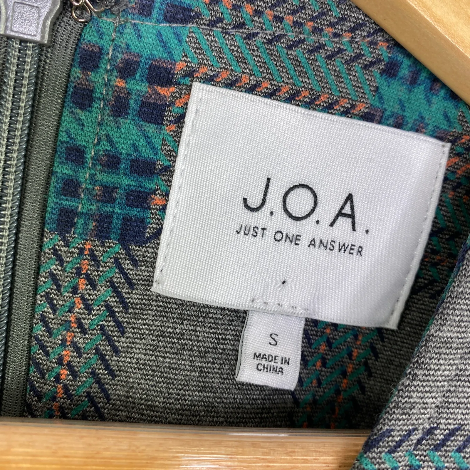 J.O.A Roseanna Grey Plaid Flounce Sleeve Mini Dress Women Small Fitted Academia - Image 5