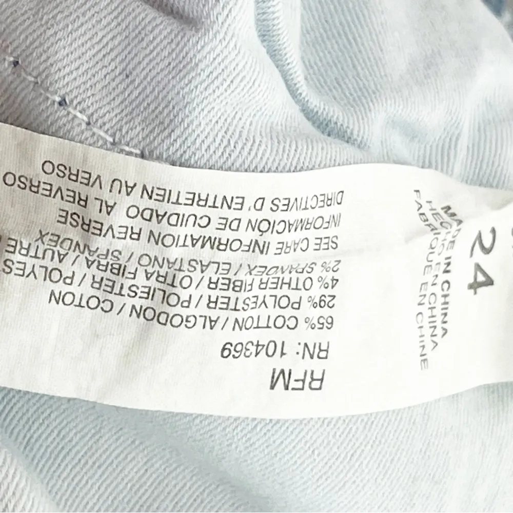 RFM Los Angeles Chloe High Rise Wide Leg Light Wash Jeans, Size 24 Blue - Image 6