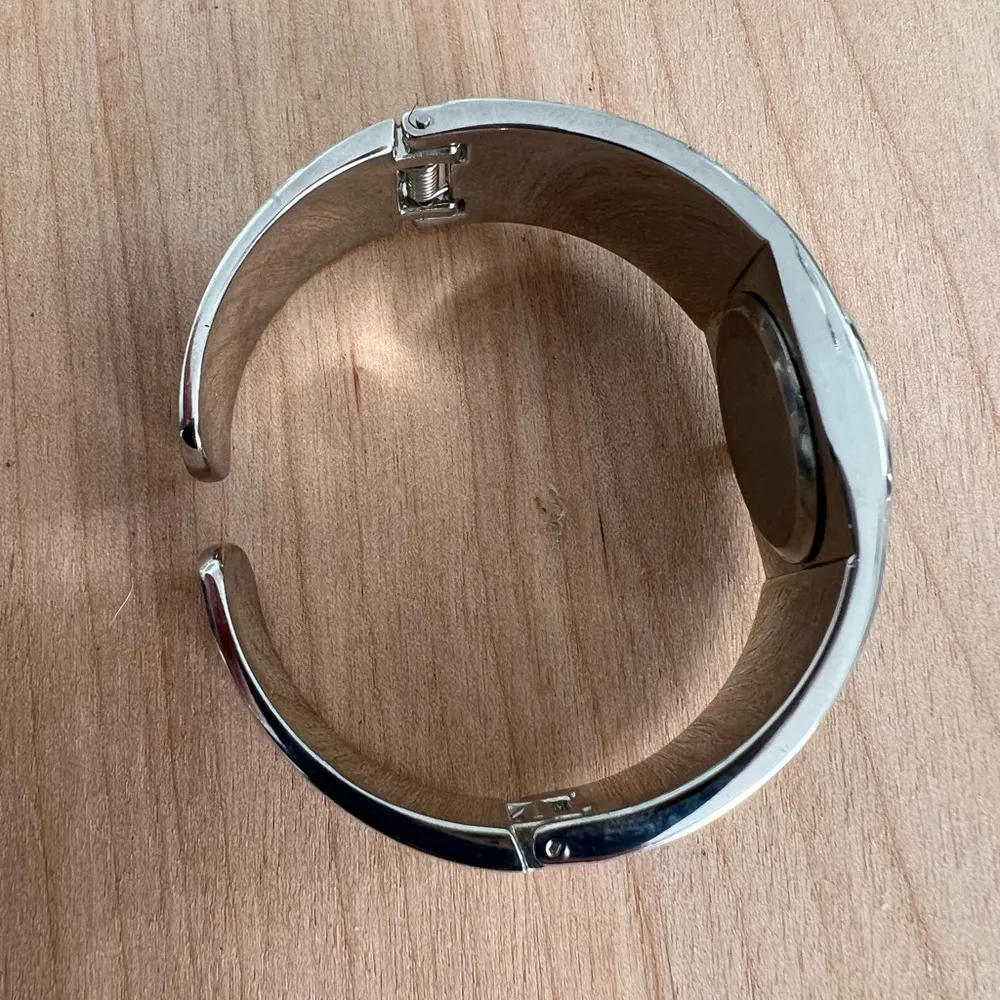 Bijoux Terner Black and Silver Bracelet Watch Quartz Gorgeous Rare - Image 8