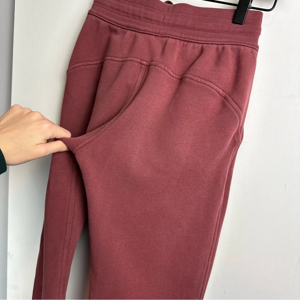 Lululemon Scuba High Rise Joggers Sz 0 Smoky Red Light Cotton Terry - Image 15