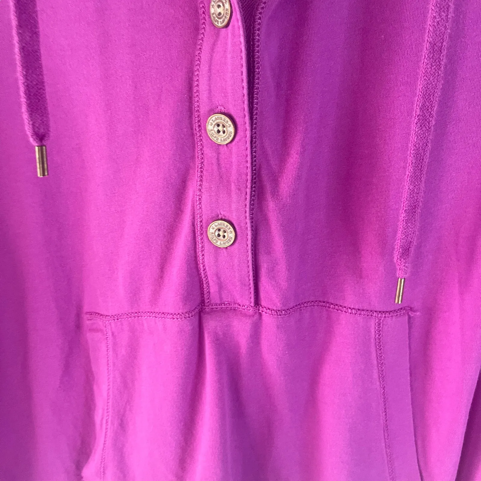 Lauren Ralph Lauren Women's Size Large Purple Pink Half Button Light Sweater‎ - Image 5