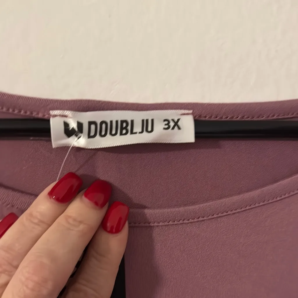 Doublju Pink Relaxed Oversized Short Sleeve Tee Size undefined - Image 2