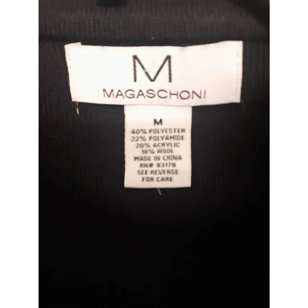 Magaschoni  Sweater Blazer Size M Black Wool Blend - Image 3