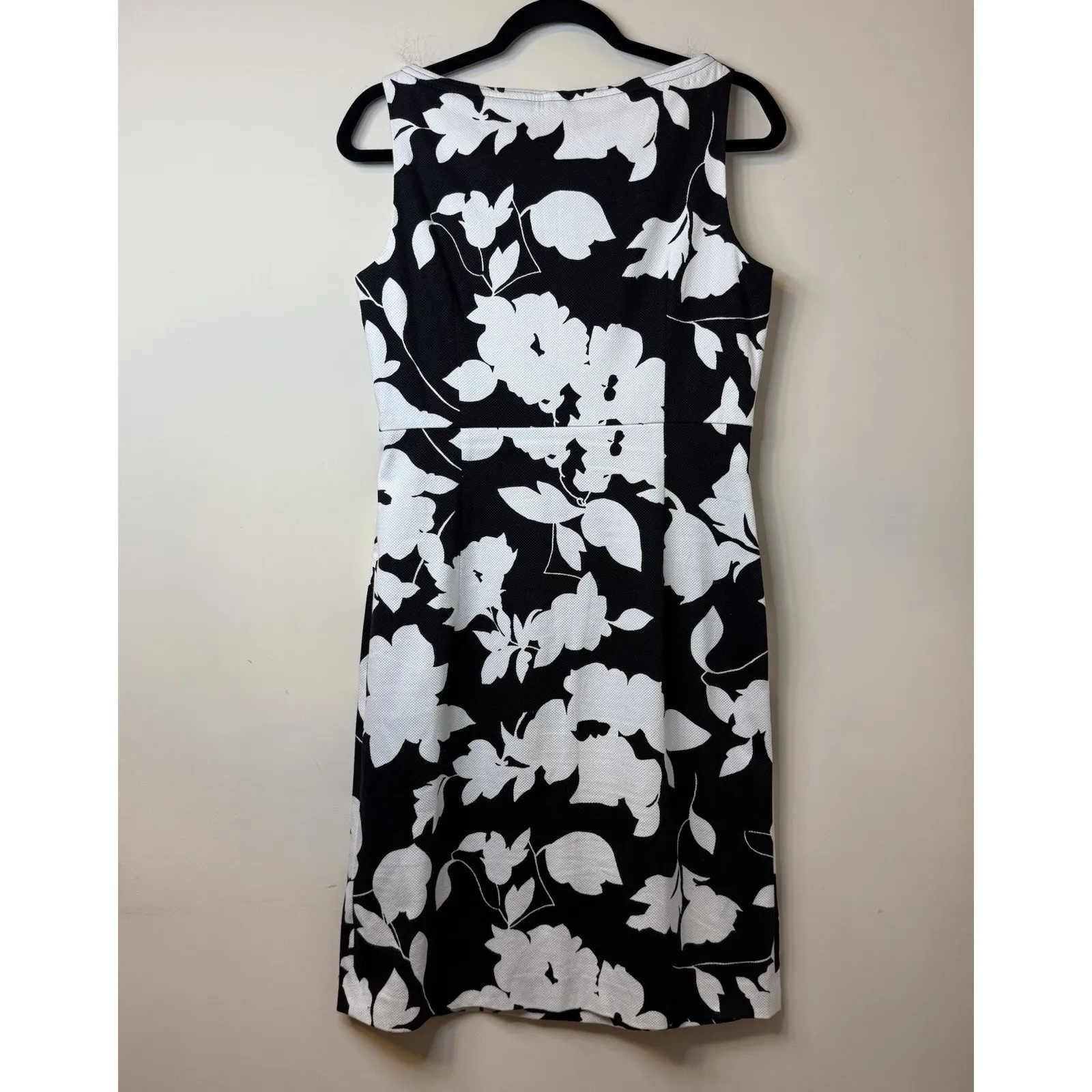 Anne Klein‎ Black/White Print Pique Roll Neck Stretch Knit Dress 10605134 - $119 - Image 3