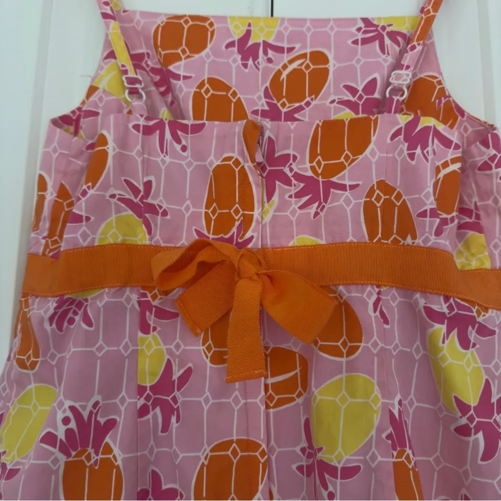Lilly Pulitzer Vintage White Label Pineapple Dress Adjustable Spaghetti Straps 0 - Image 5