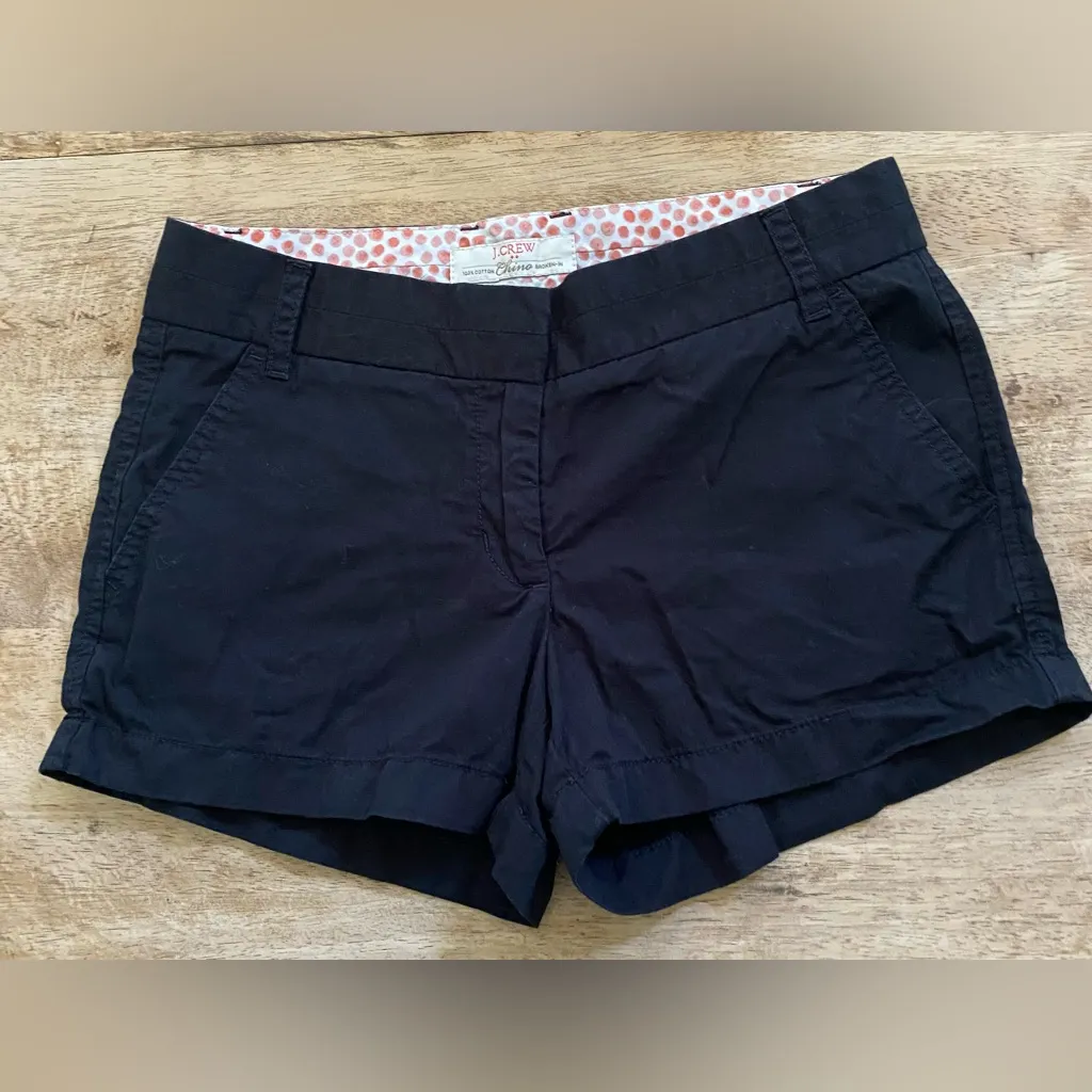 J Crew Women’s Sz 0?‎ Black Broken In 3” Chino Short - Image 2