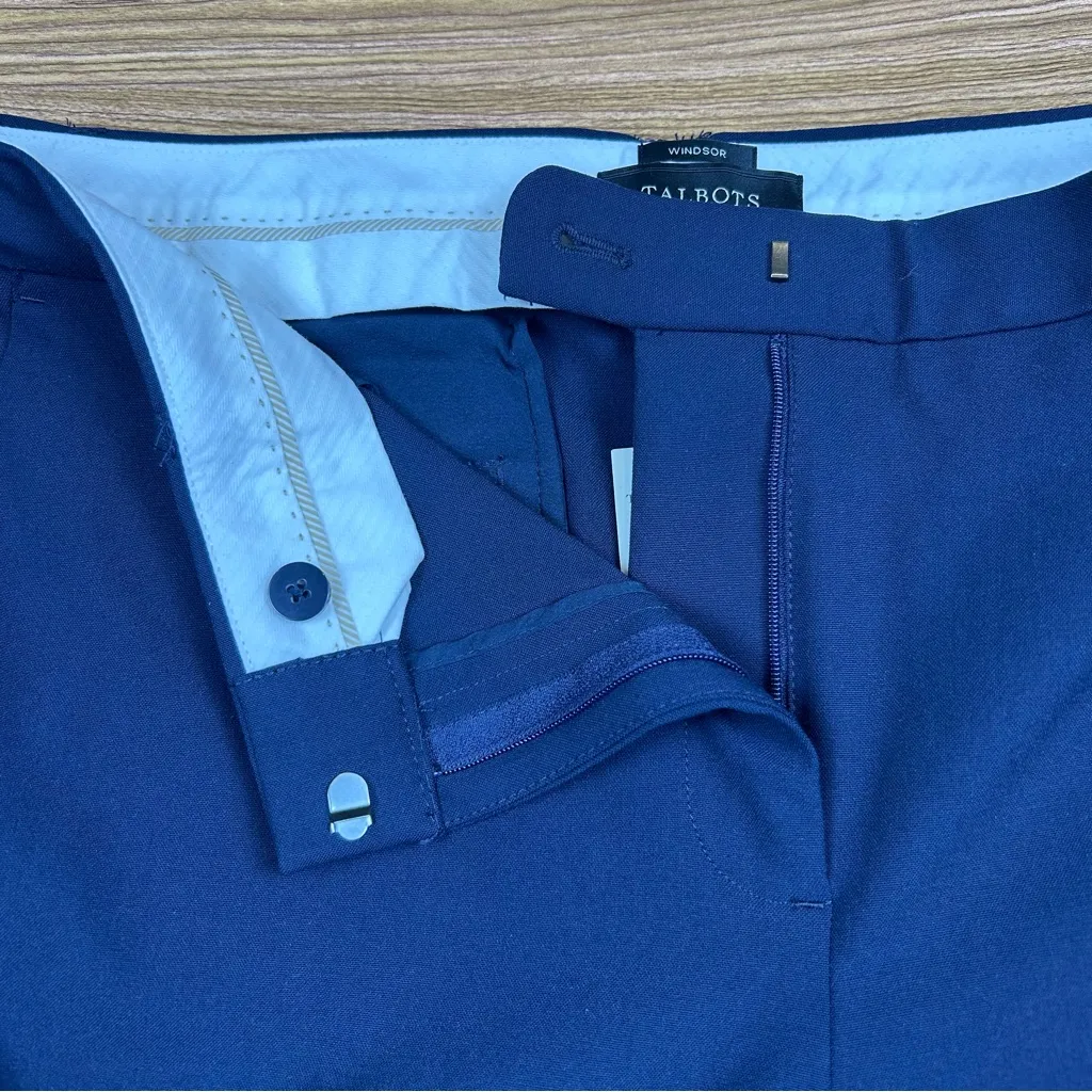 Talbots Windsor Dress Pants Navy Blue NWT - Size 16 - Image 2