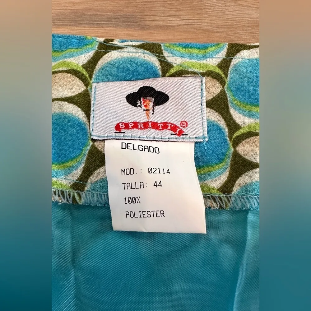 Spritti vintage Delgado pleated midi skirt European size 44 Green - Image 2