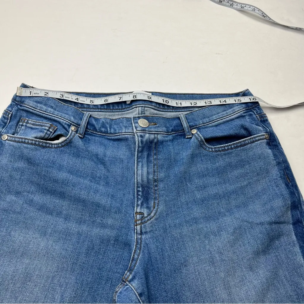 Loft Outlet Boyfriend Womens Size 8 / 32 Waist Blue Denim Jean Five Pockets‎ - Image 6